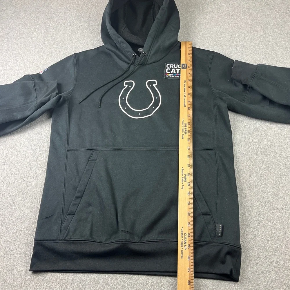 Nike Hoodie Mens Medium Black Indianapolis Colts NFL Crucial Catch Dri-Fit